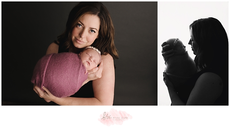 Calgary newborn photographer baby girl and mom